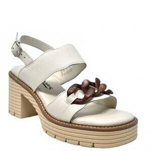 NEW SOFTWAVES women's birdie lugg heel sandal in coco